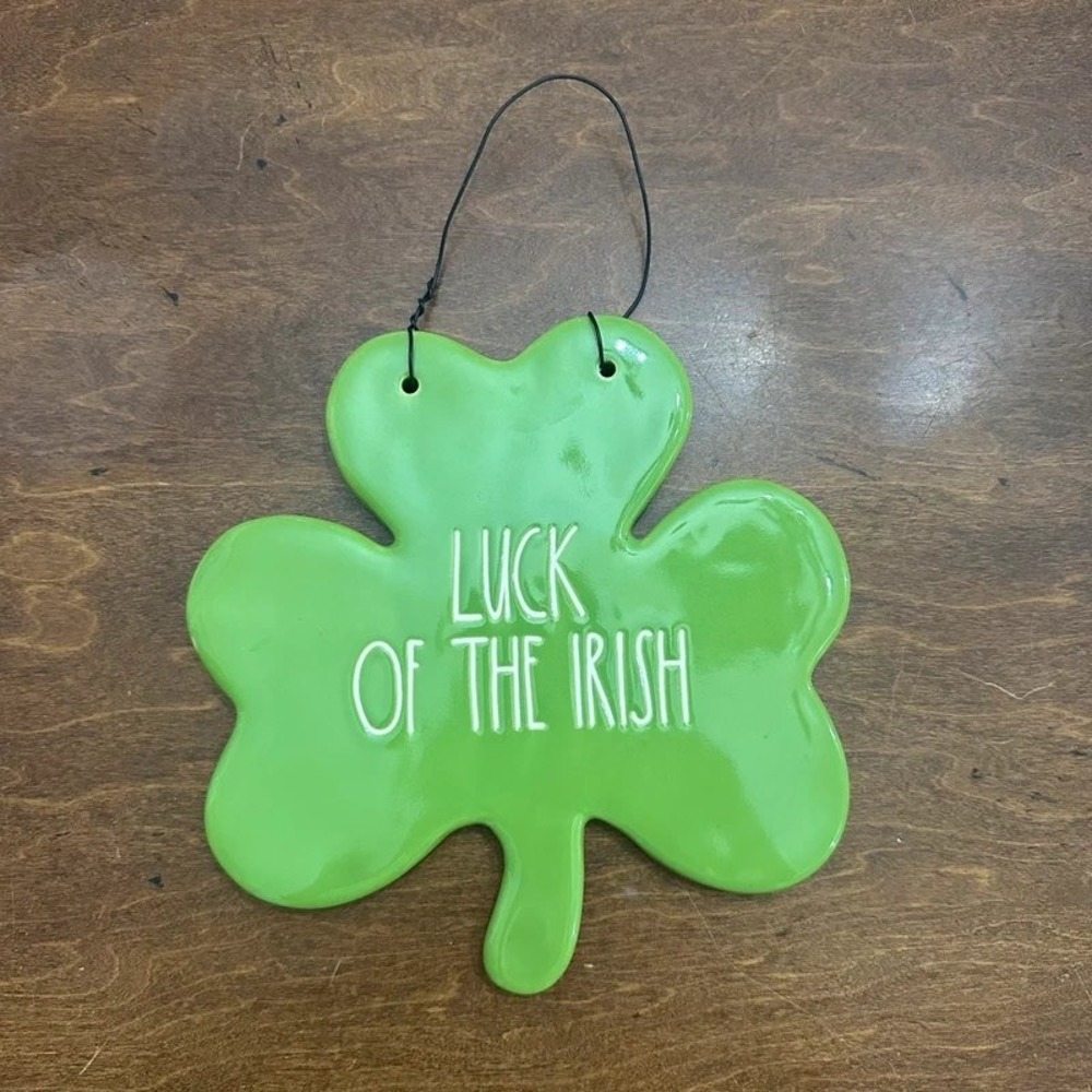 Rae Dunn Artisan Collection Ceramic Luck Of The Irish Hanging Wall Plaque